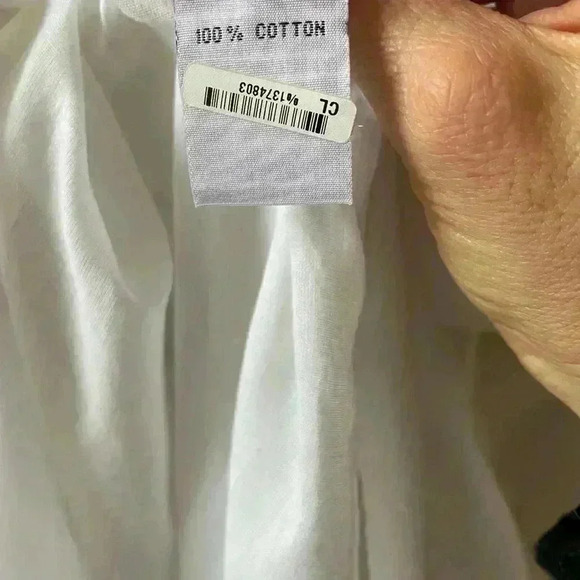 Juliet Dunn White Embroidered 3/4 Sleeves Delicate Tunic Shirt Sz 2 US 6/8. - Picture 4 of 14